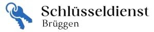 Offizielles Logo „Schlüsseldienst Brüggen“ mit Fokus auf den Einsatzort Brüggen.